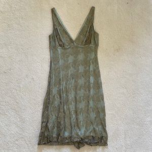 Green Floral Lace Minidress
